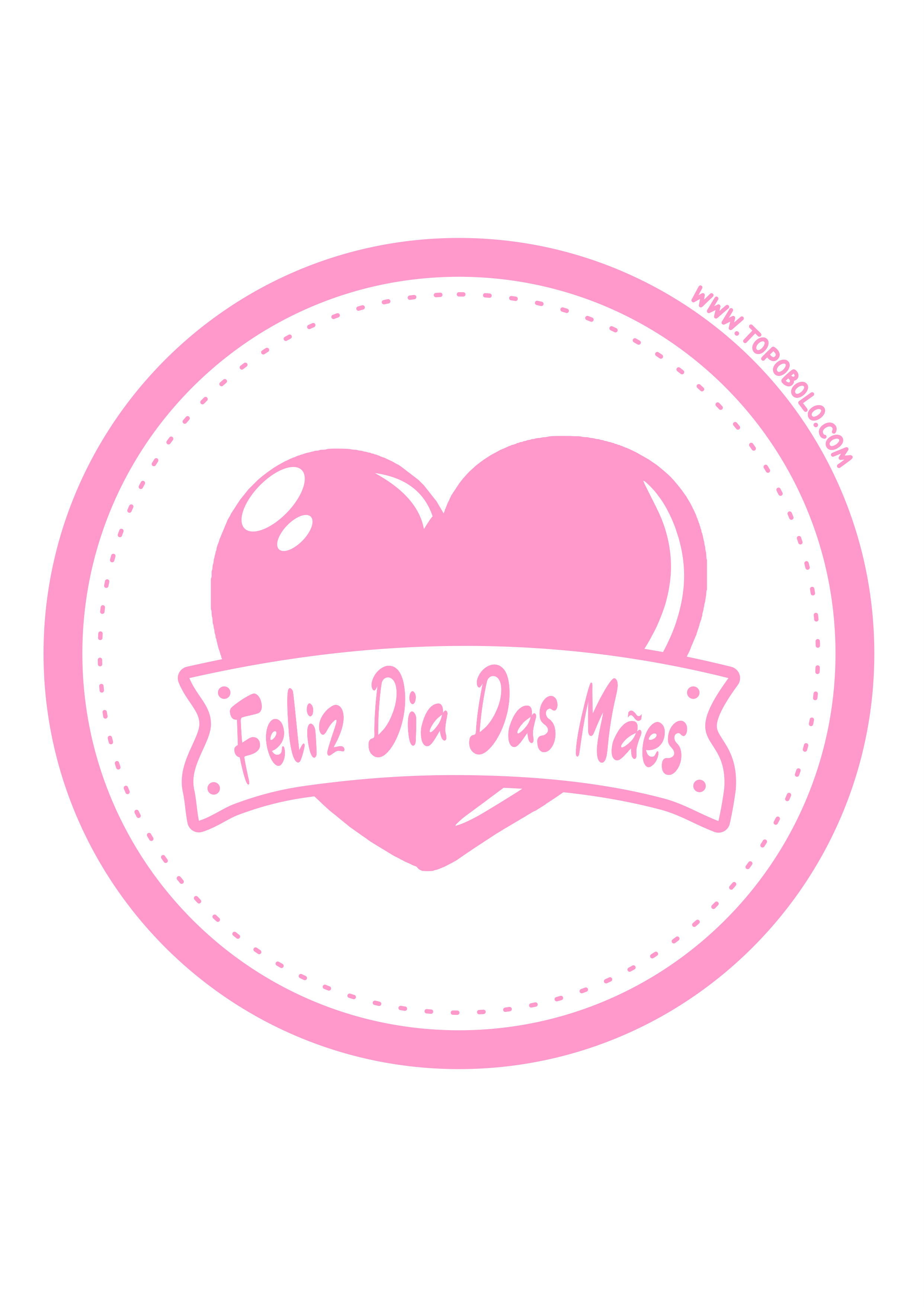 Feliz dia das mães decoração rosa claro pronto para imprimir adesivo redondo tag sticker papelaria criativa png