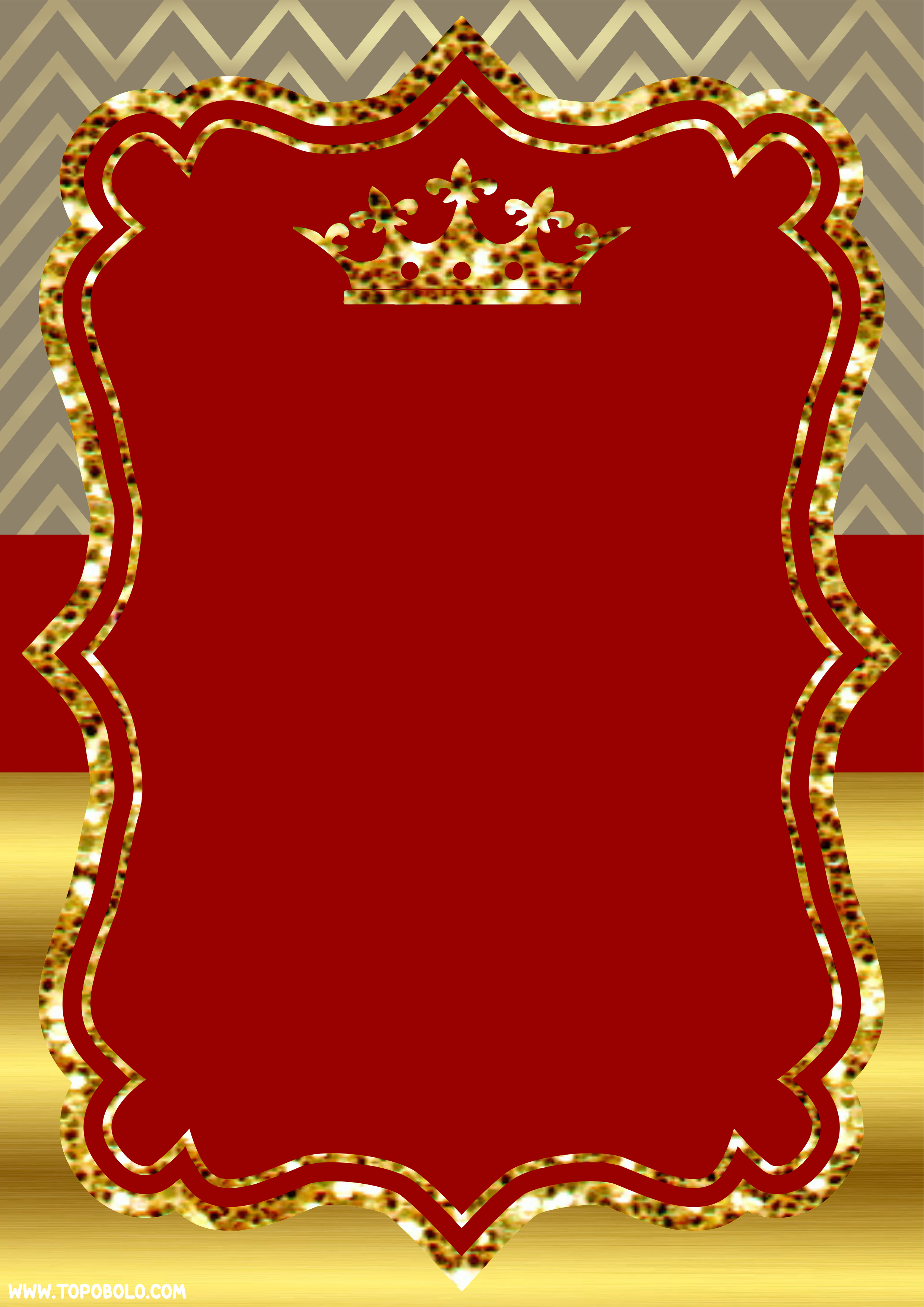 Modelo de convite dourado com vermelho pronto para editar e imprimir png