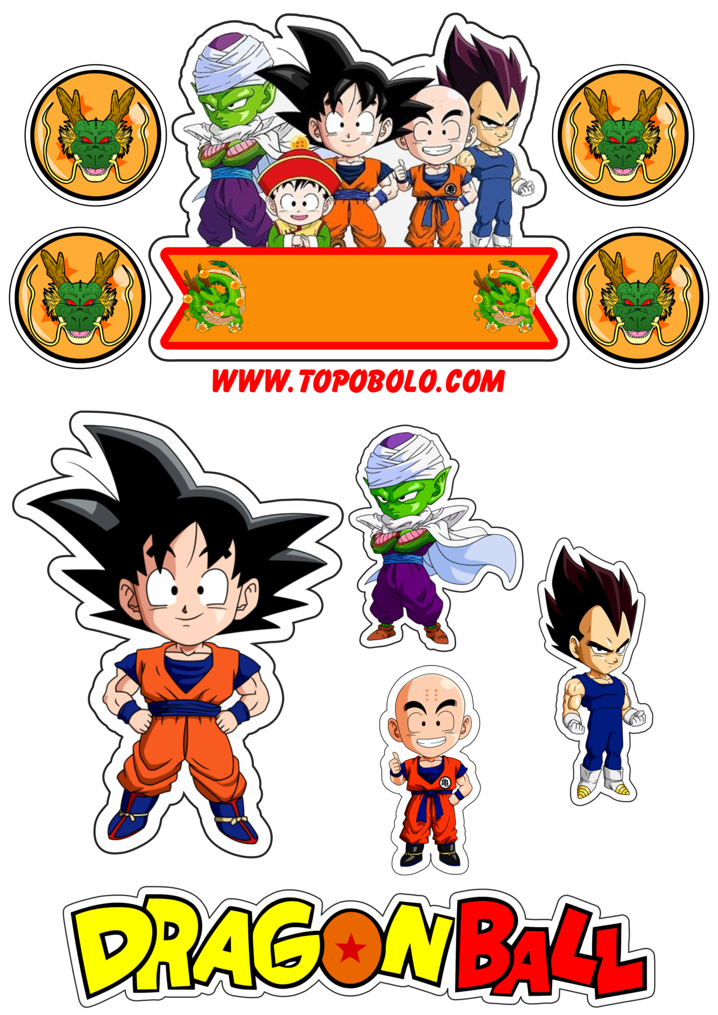 Topo de bolo Dragon ball png