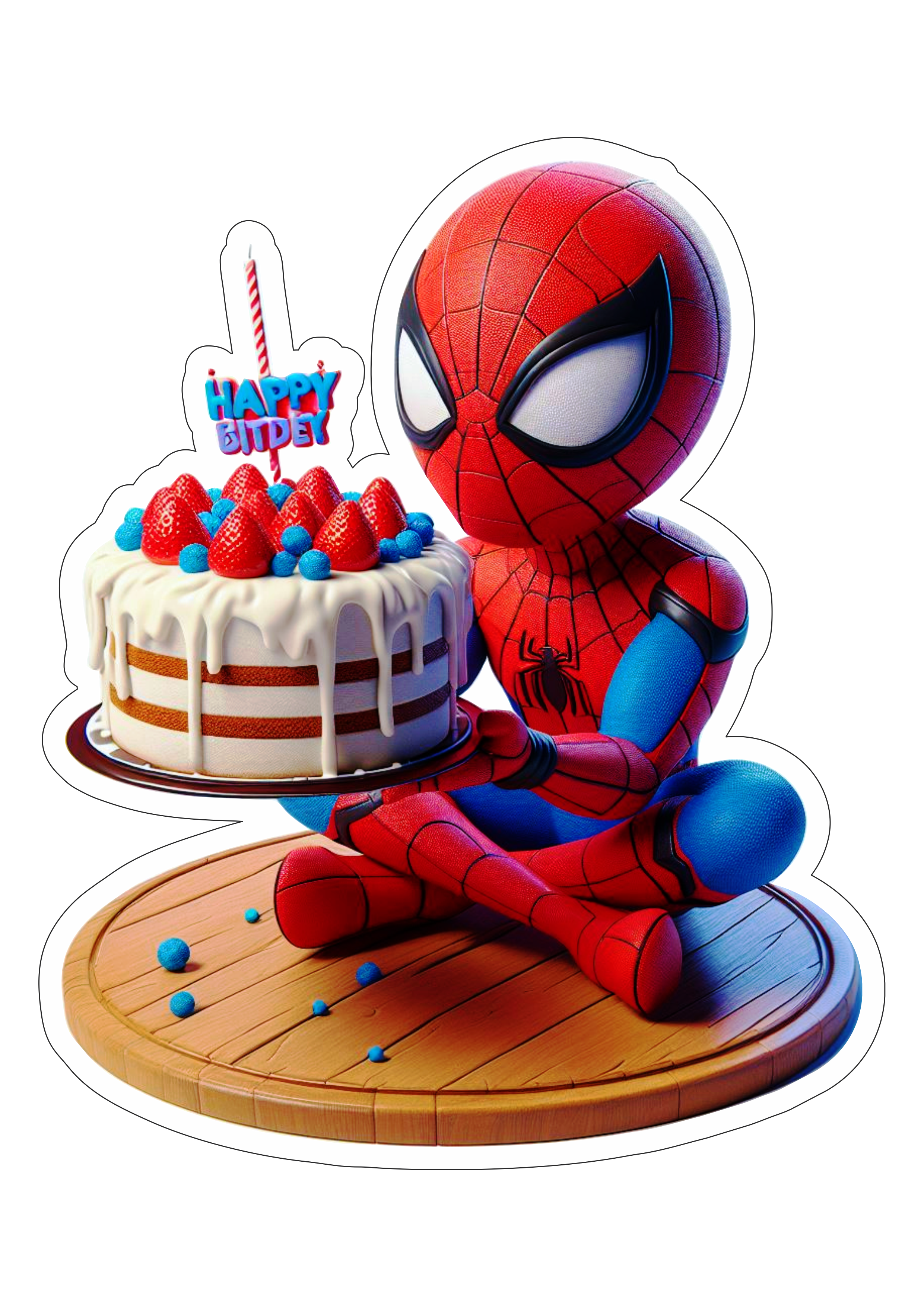 Homem-Aranha decoração de aniversário Marvel super herói festa desenho infantil fundo transparente com contorno png