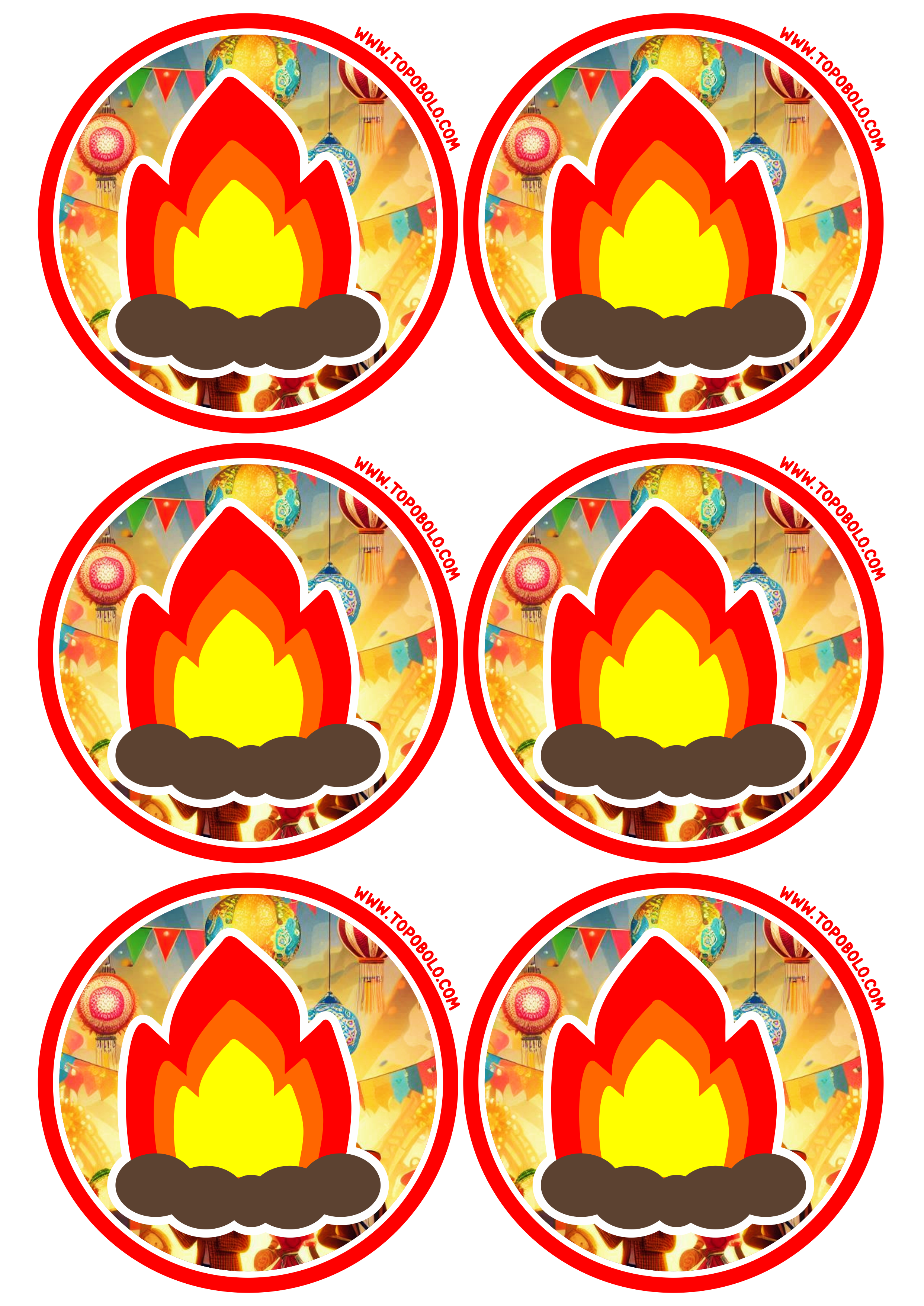Festa junina adesivo redondo festa personalizada tag sticker arraial fogueira de são joão 6 imagens png