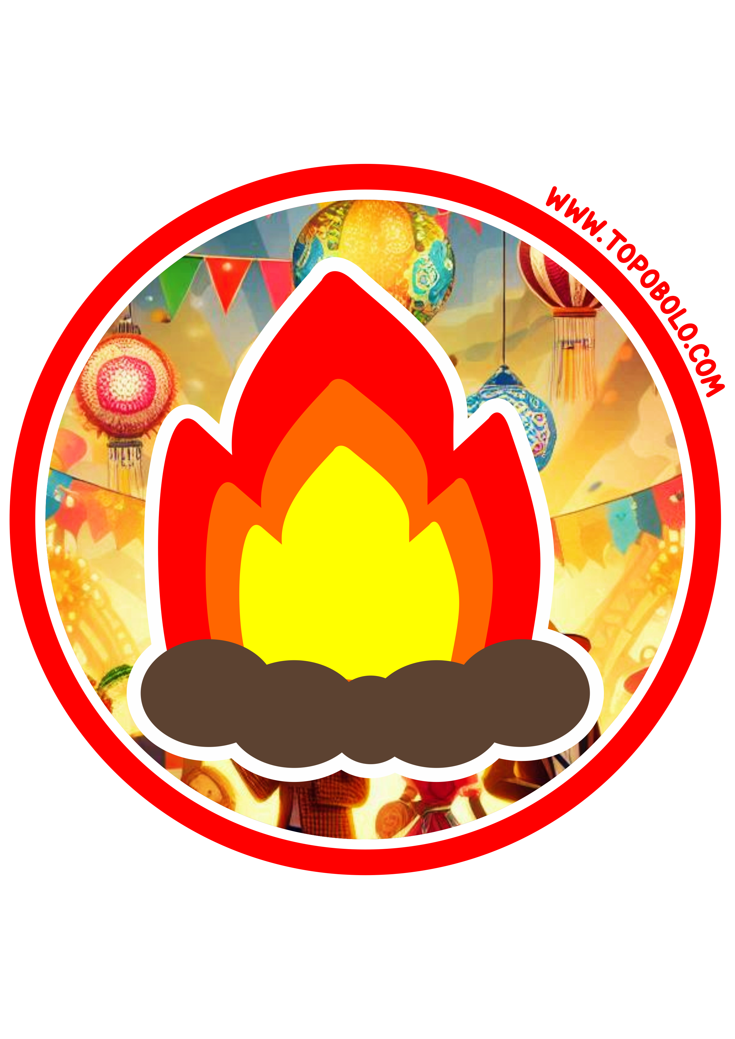 Festa junina adesivo redondo festa personalizada tag sticker arraial fogueira de são joão png