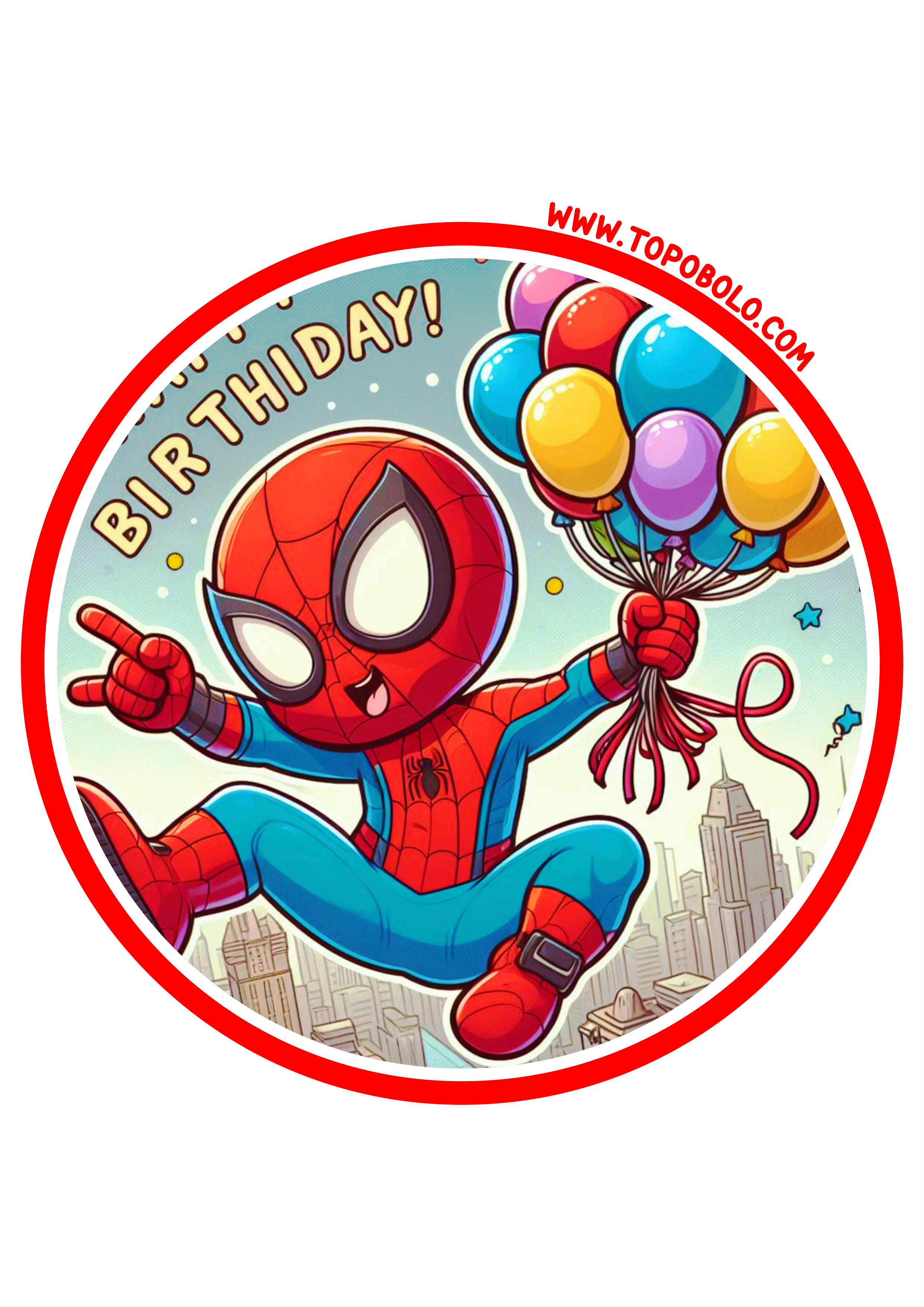 Homem-Aranha festa de aniversário infantil decoração adesivo redondo tag sticker pronto para imprimir free download png