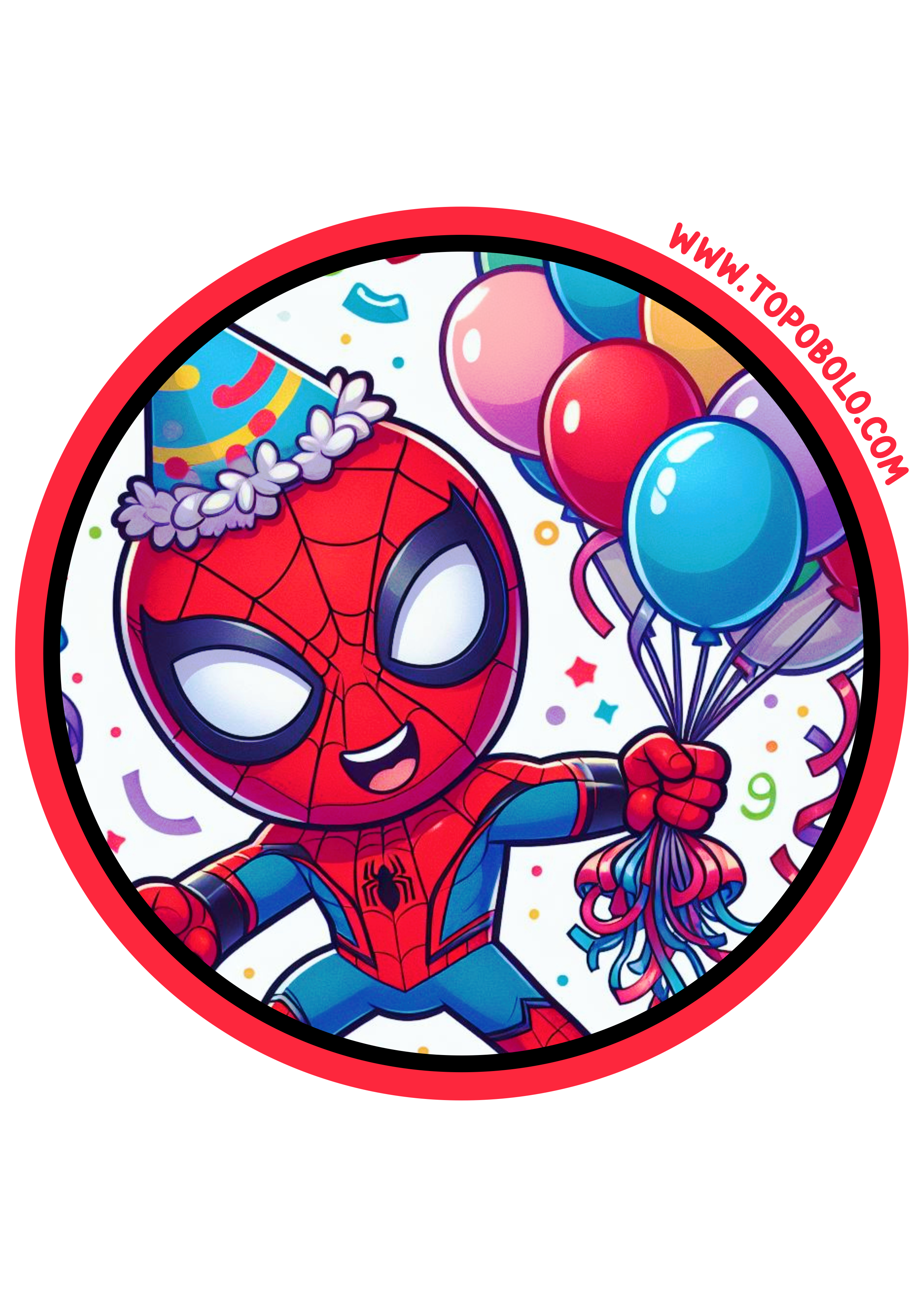 Homem-Aranha festa de aniversário infantil Spider-Man decoração adesivo redondo tag sticker pronto para imprimir png