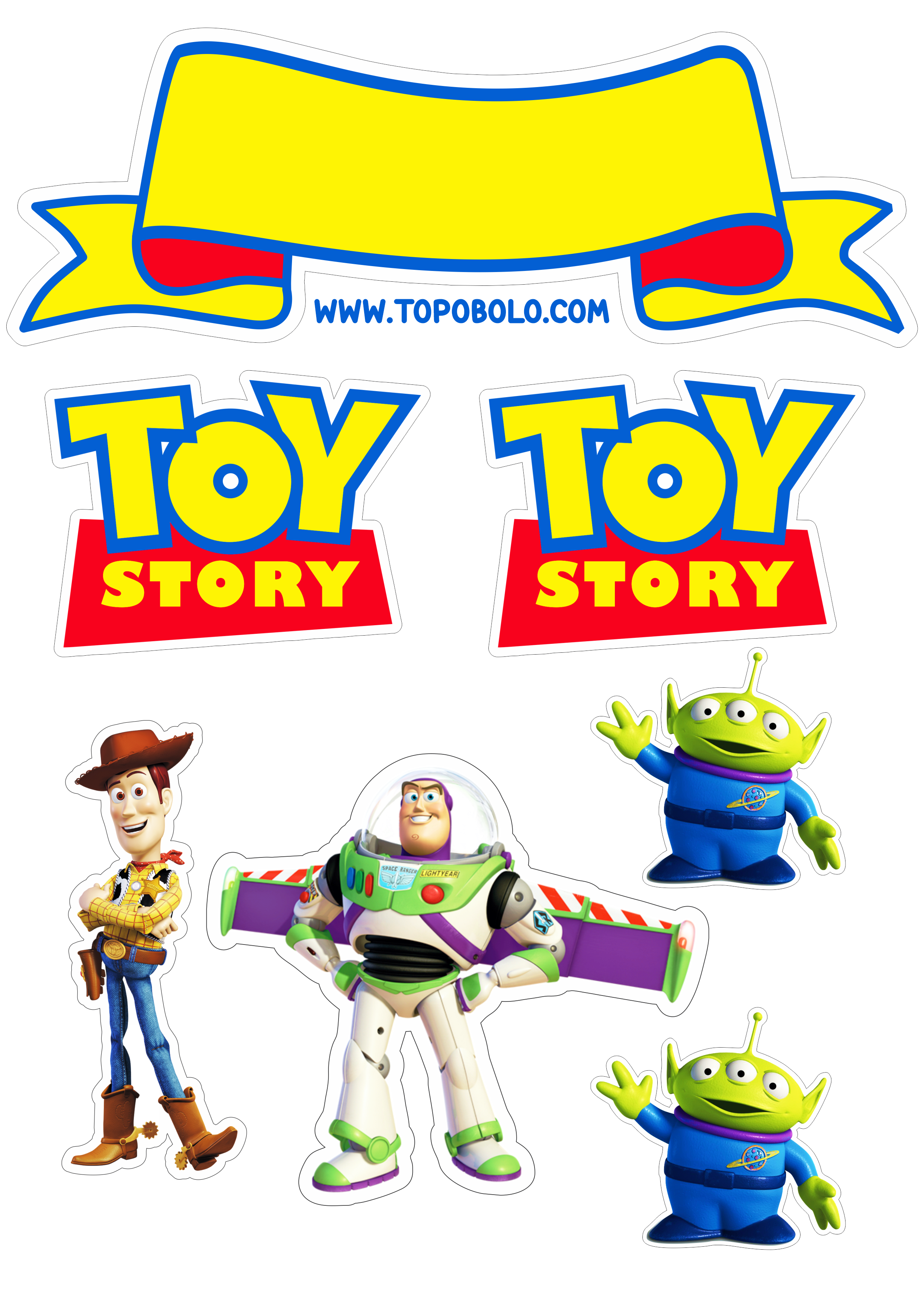 Topo de bolo Toy Story Aniversário png