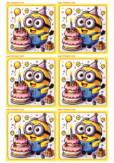 Minions adesivo quadrado para imprimir2