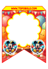 bandeirinhas para decoração mickey mouse3