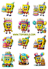 bob esponja adesivos para decoração