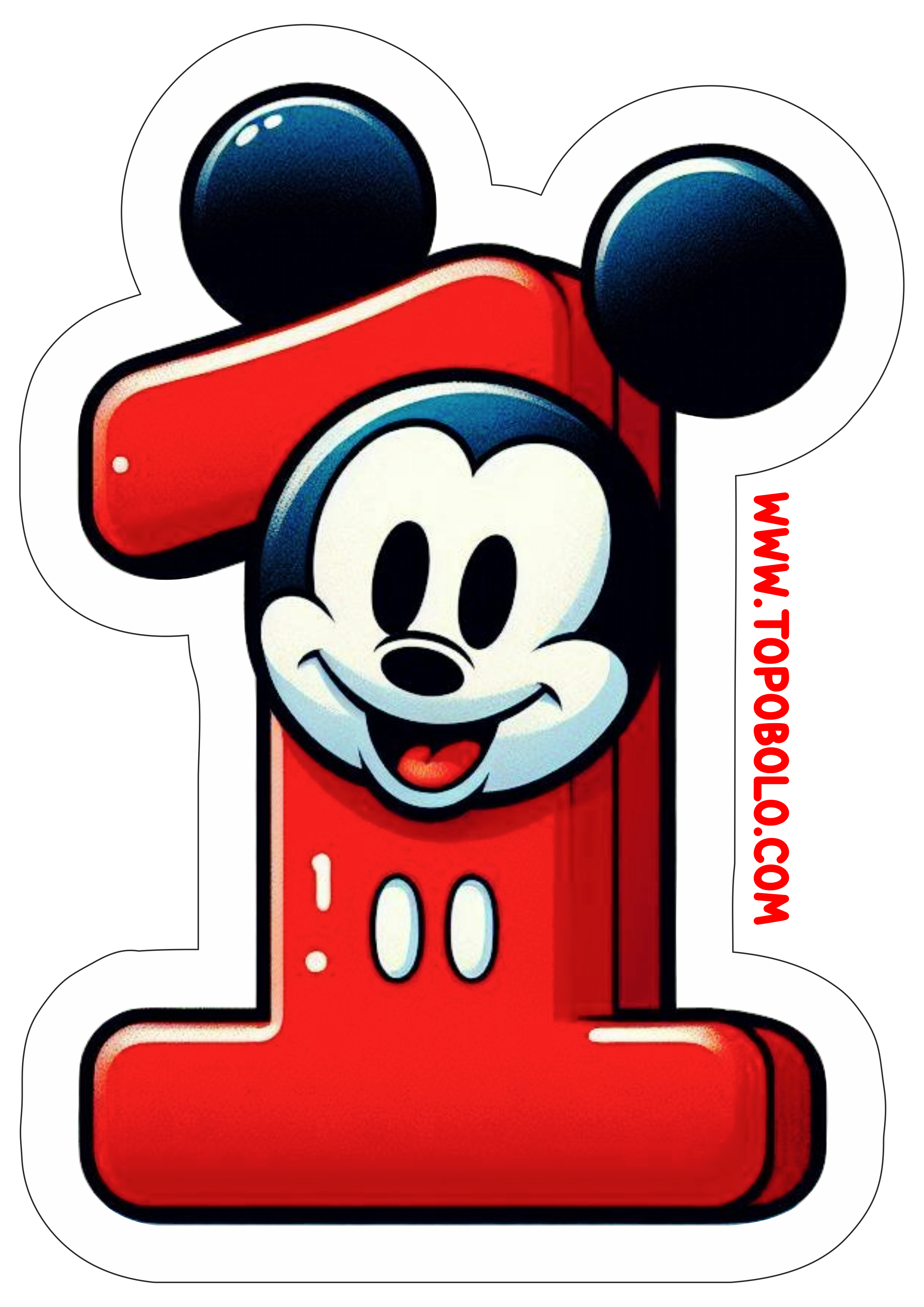 Mickey Mouse número 1 png