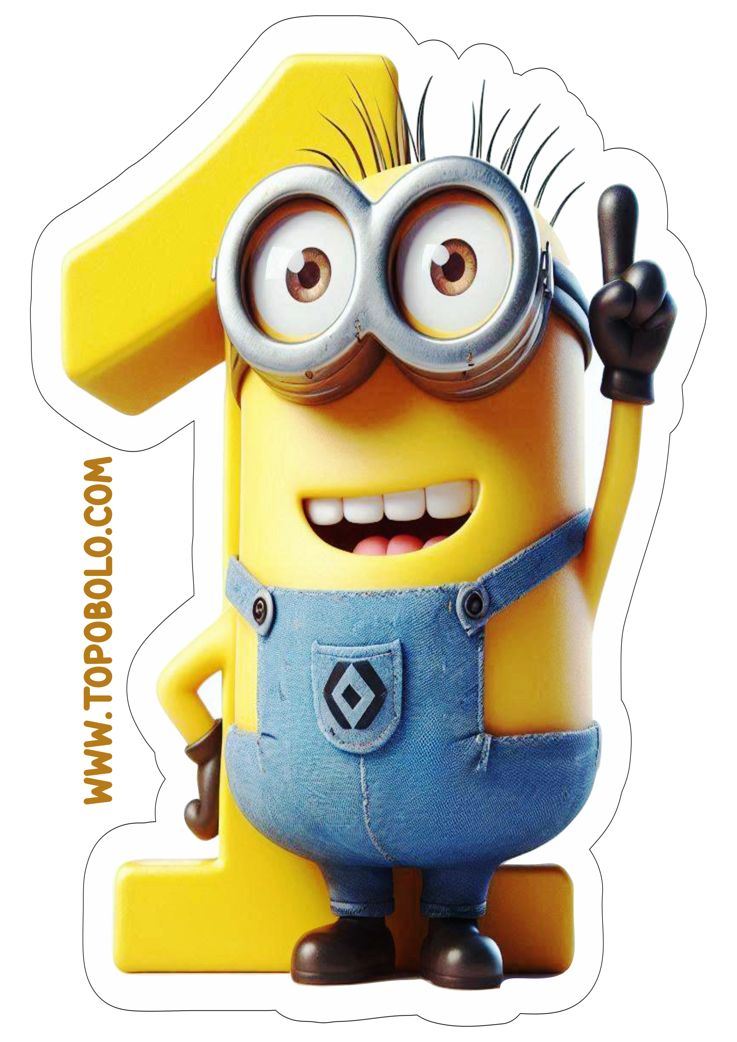 Minions meu malvado favorito decoração de aniversário infantil número 1 ano png