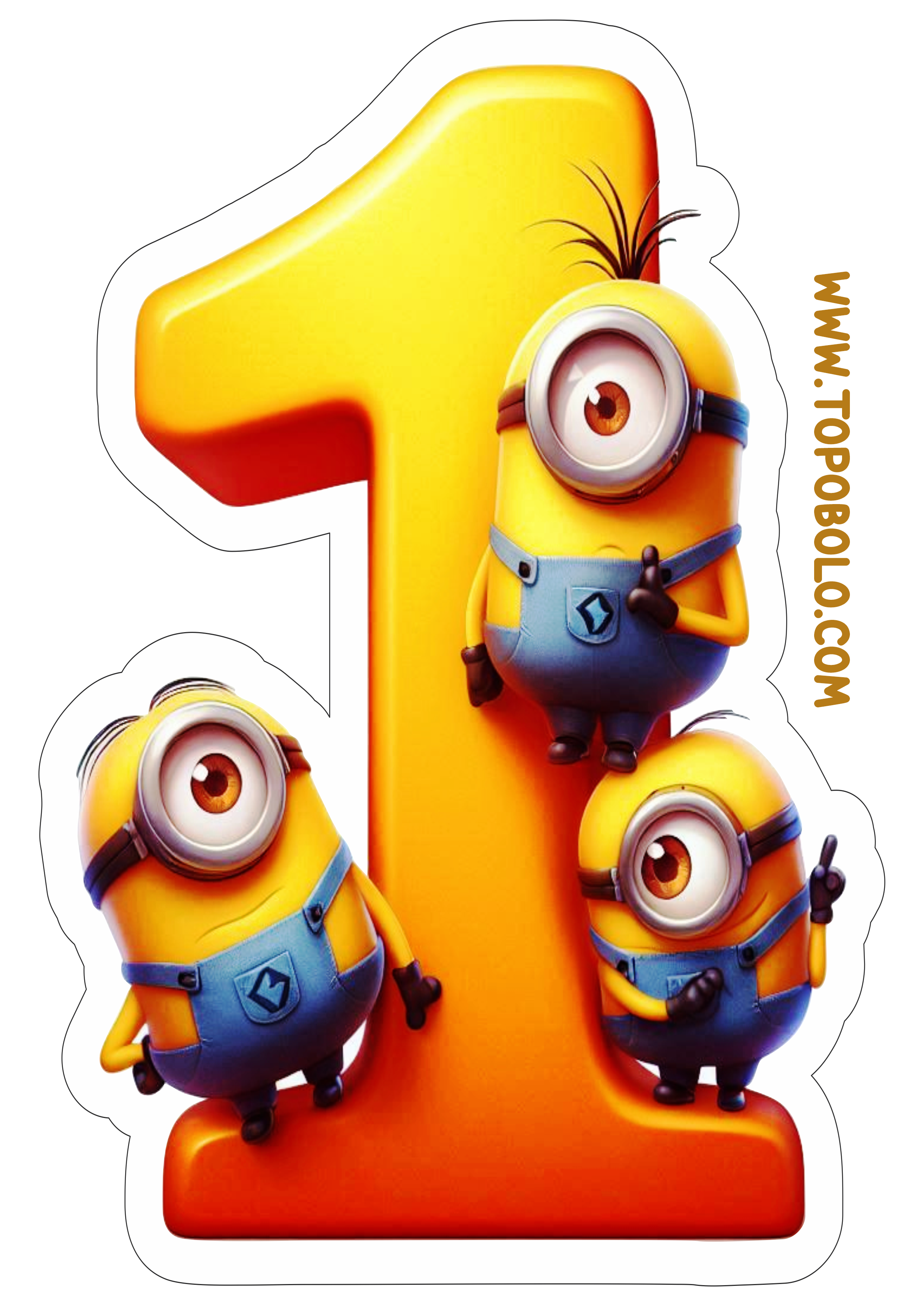 Minions meu malvado favorito decoração de aniversário infantil número 1 ano hora da festa png