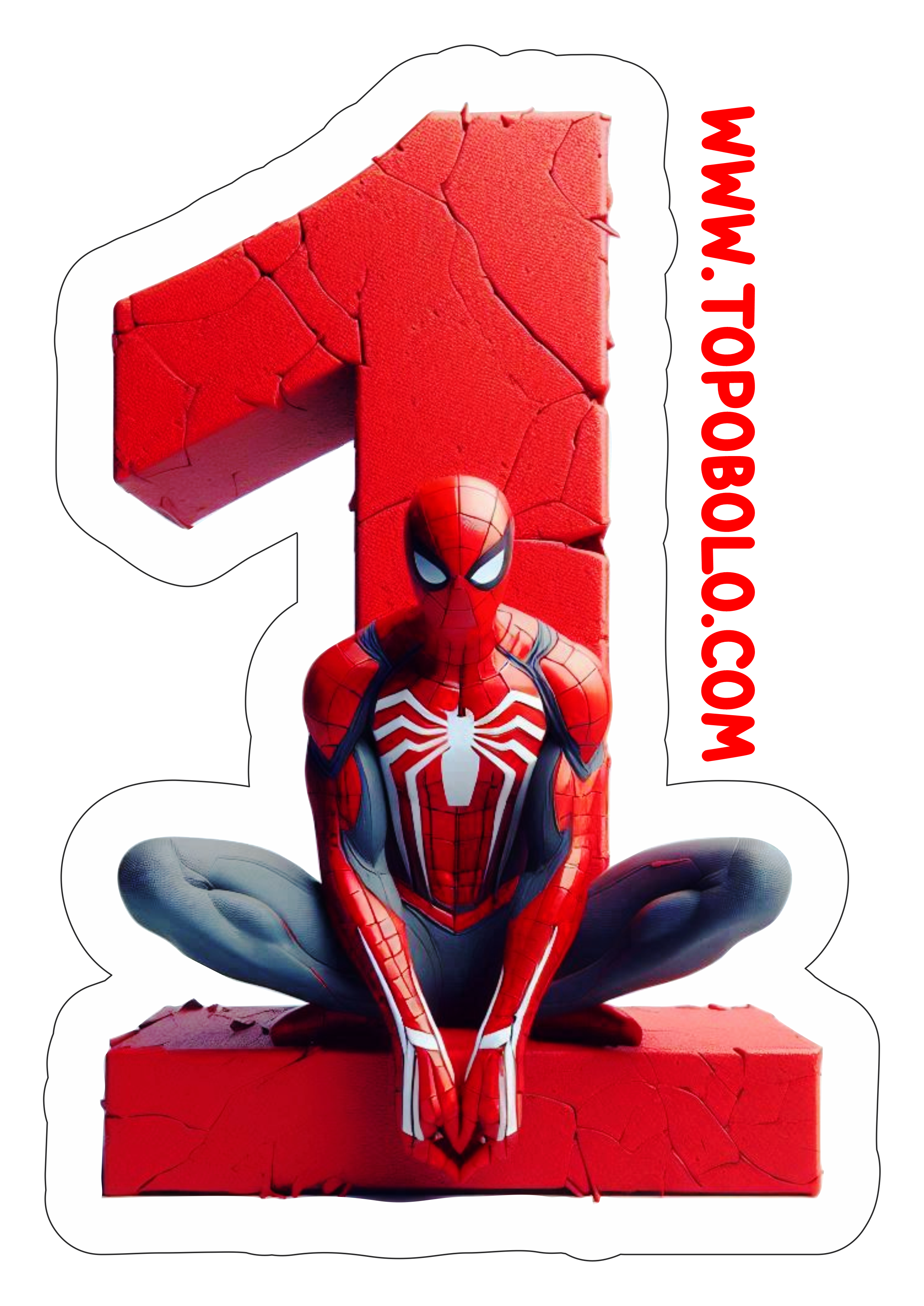 Homem-Aranha decoração de aniversário infantil 1 ano png