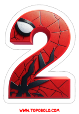 número 2 homem aranha decoração de aniversário2