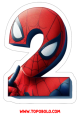 número 2 homem aranha decoração de aniversário3