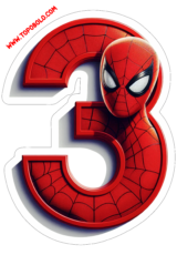 número 3 homem aranha decoração de aniversário2