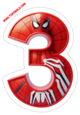 número 3 homem aranha decoração de aniversário3