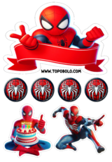 topo de bolo homem-aranha aniversário