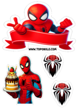 topo de bolo homem-aranha aniversário2