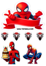 topo de bolo homem-aranha aniversário3