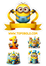 topo de bolo minions8