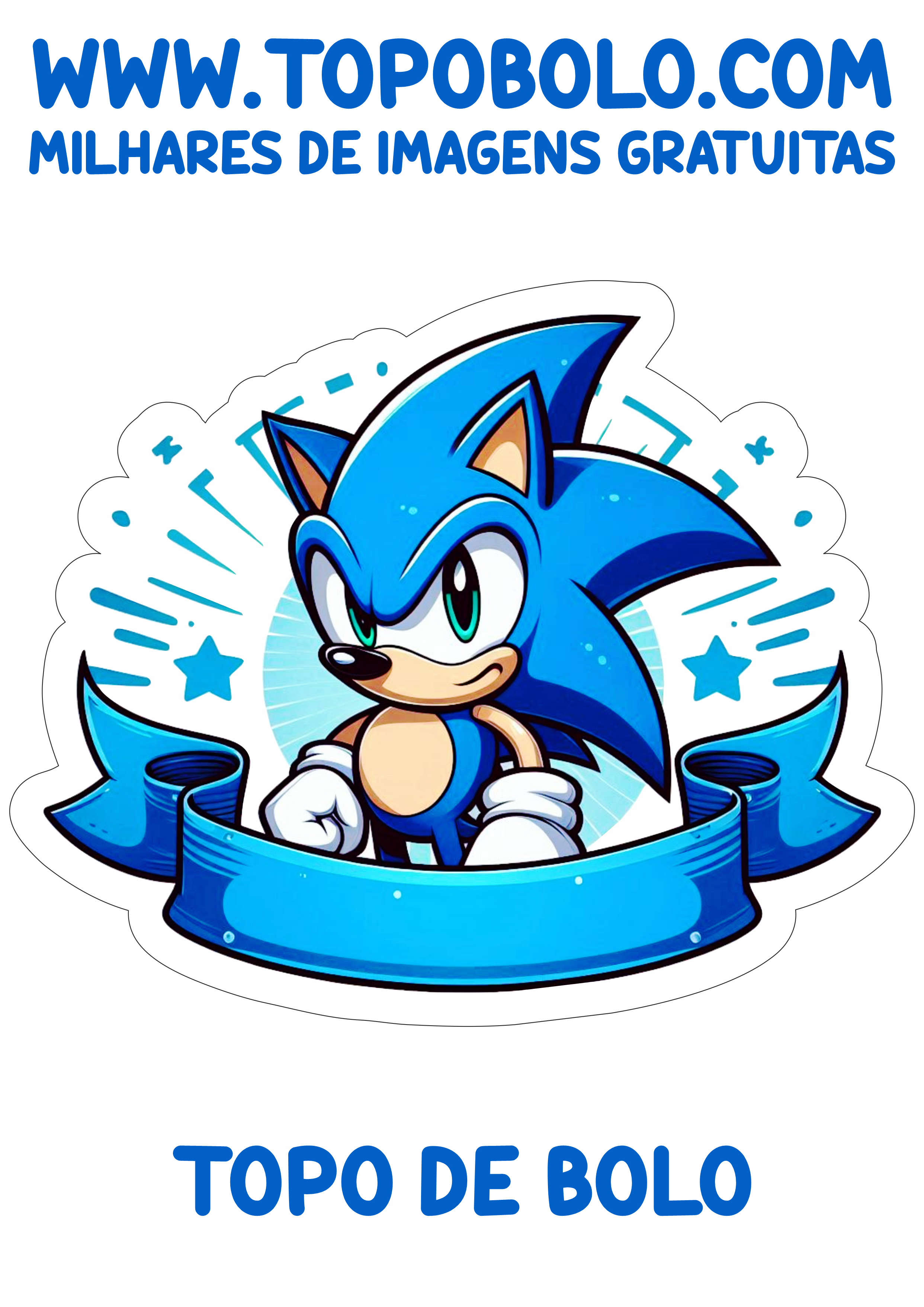 Topo de bolo de aniversário Sonic The Hedgehog artigos para decoração png