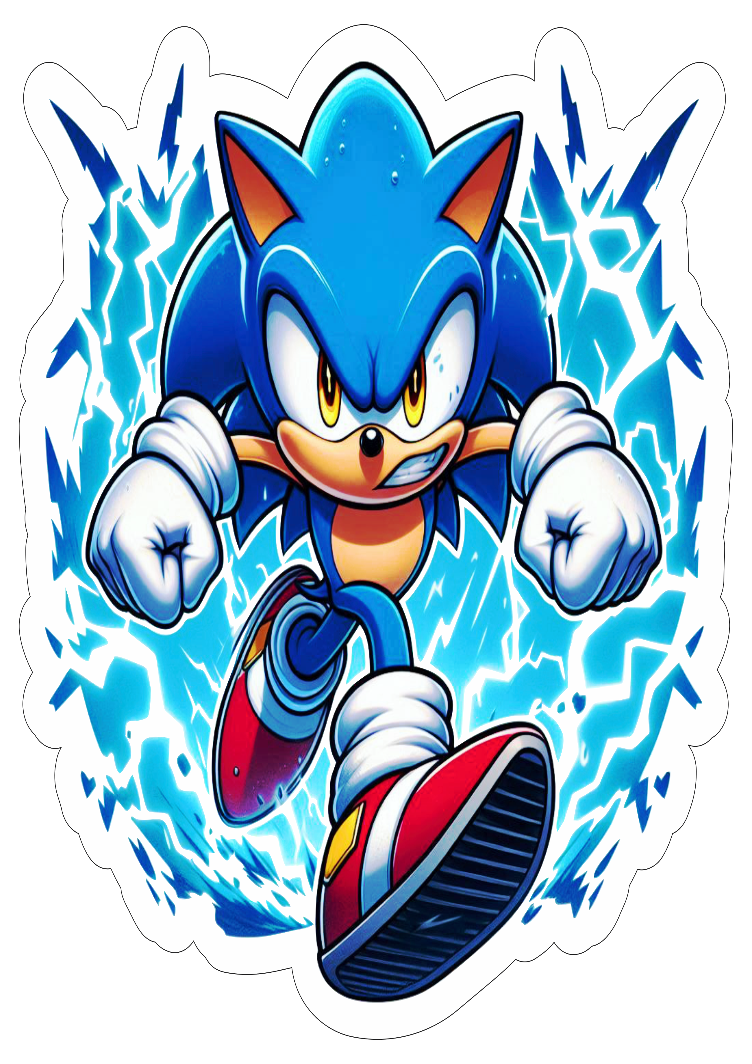 Sonic the Hedgehog png personagem de game decoração de aniversário imagem com contorno para contorno