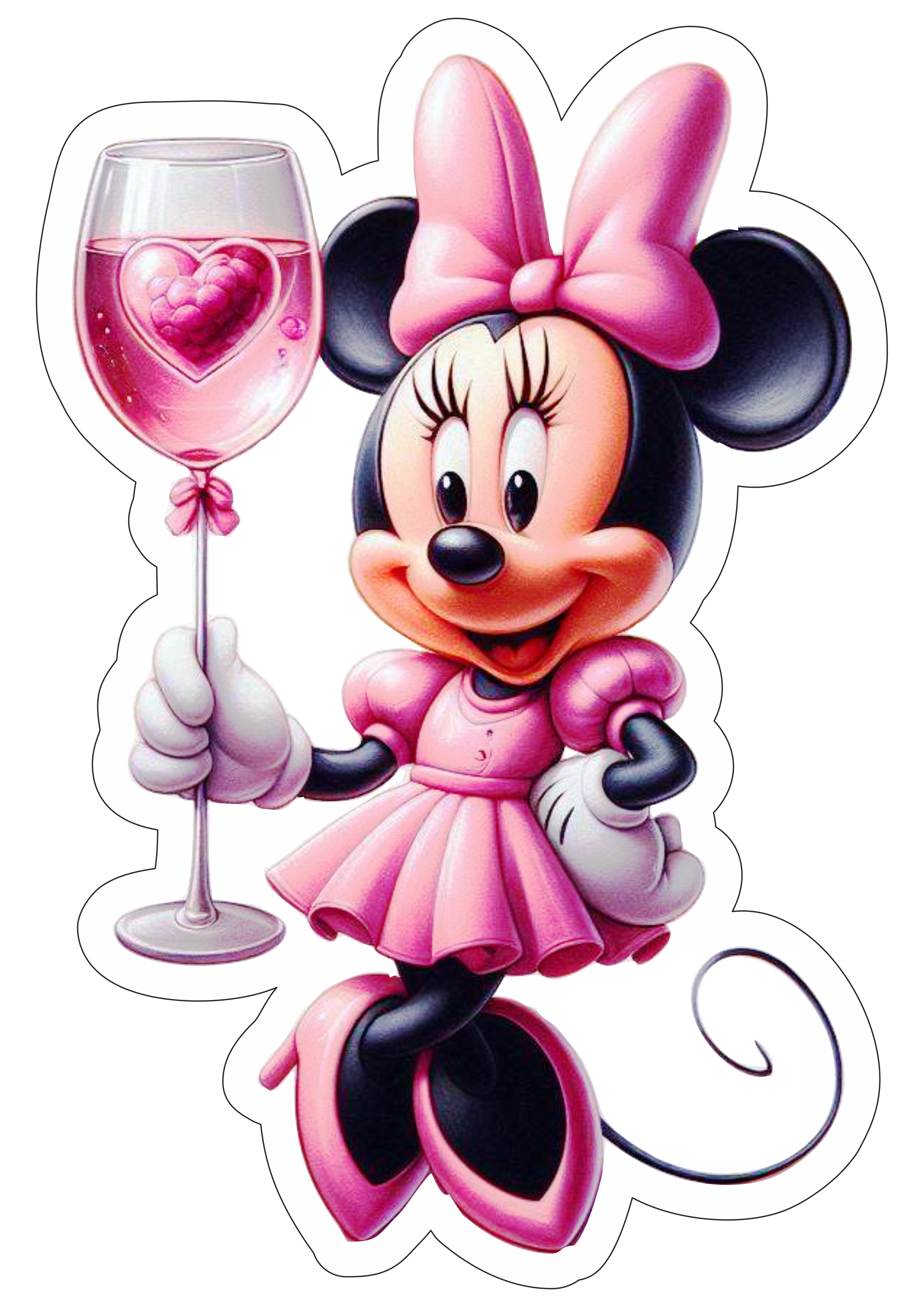 Minnie Mouse rosa decoração de aniversário png