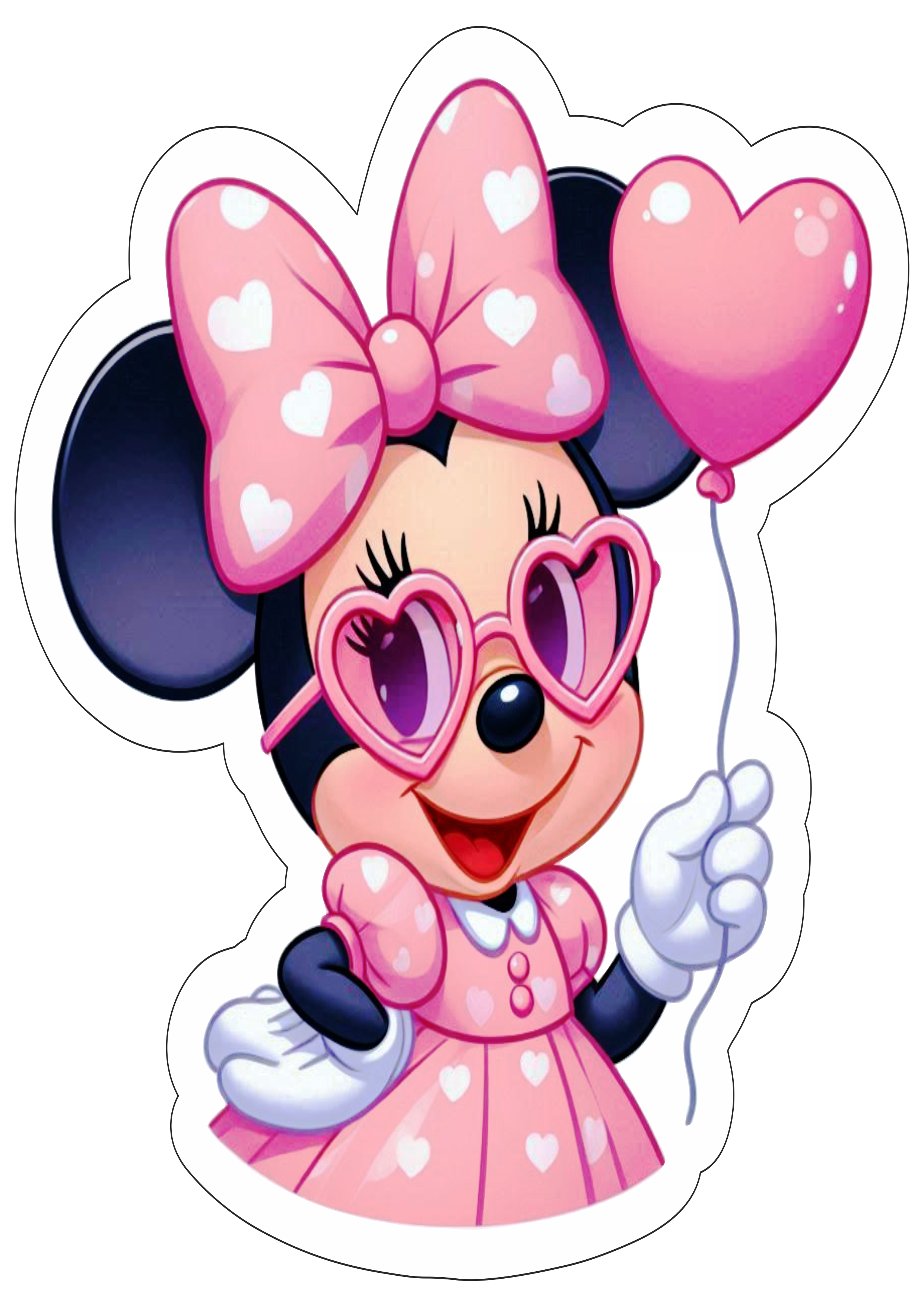 Minnie Mouse rosa decoração de aniversário personagens Disney assistir png