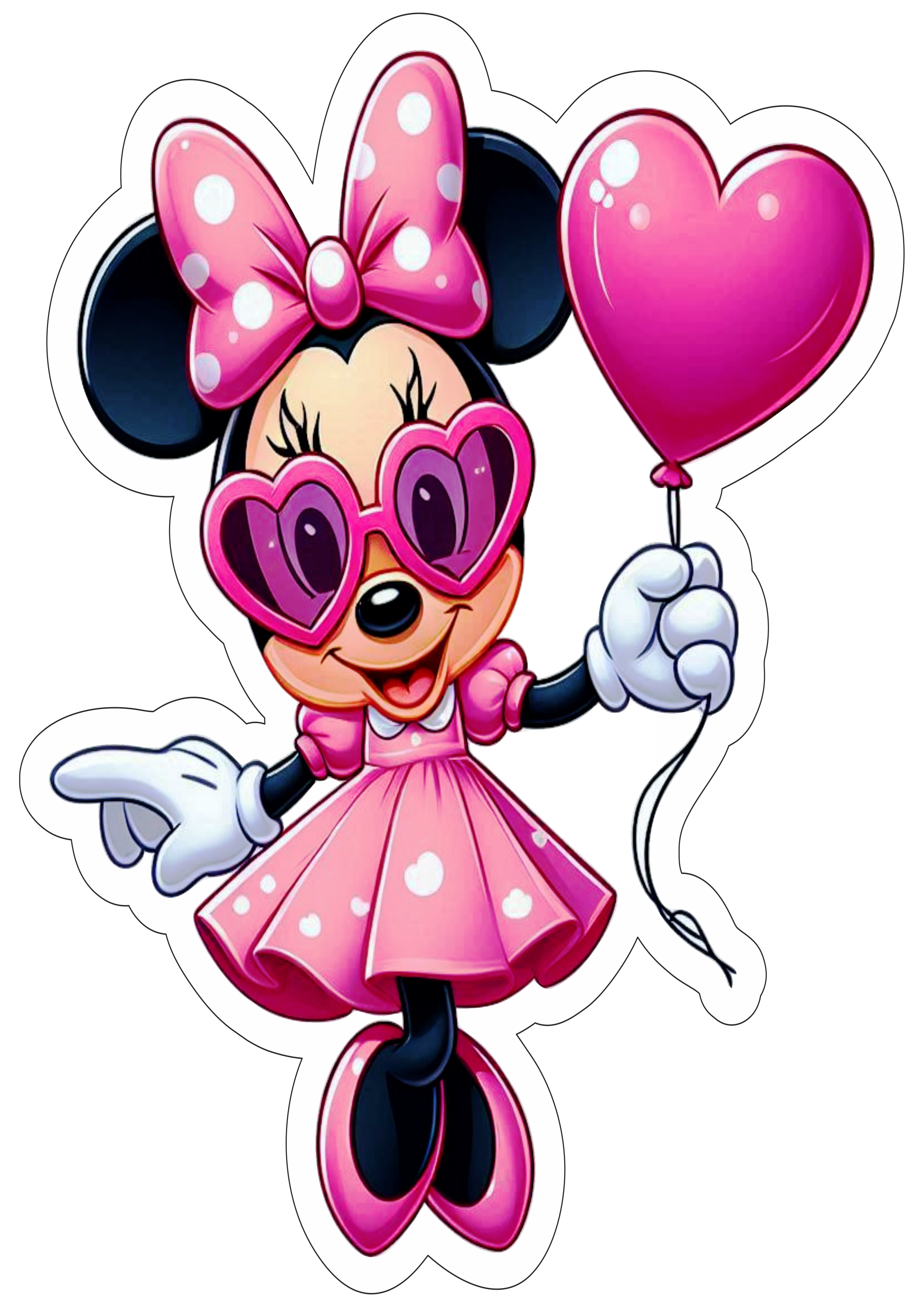 Minnie Mouse rosa decoração de aniversário personagens Disney assistir online óculos png