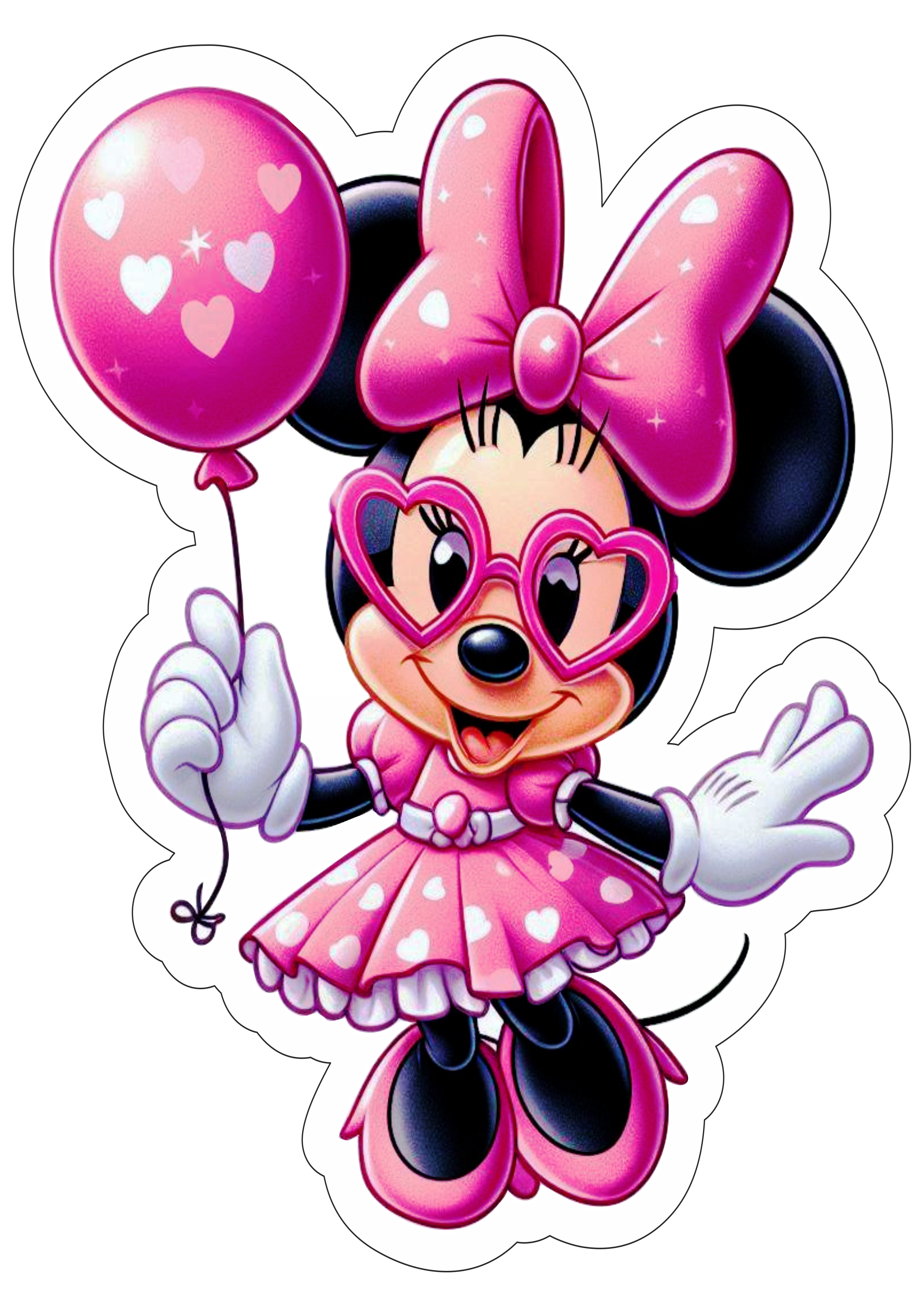 Minnie Mouse rosa decoração de aniversário personagens Disney assistir online óculos imagem png