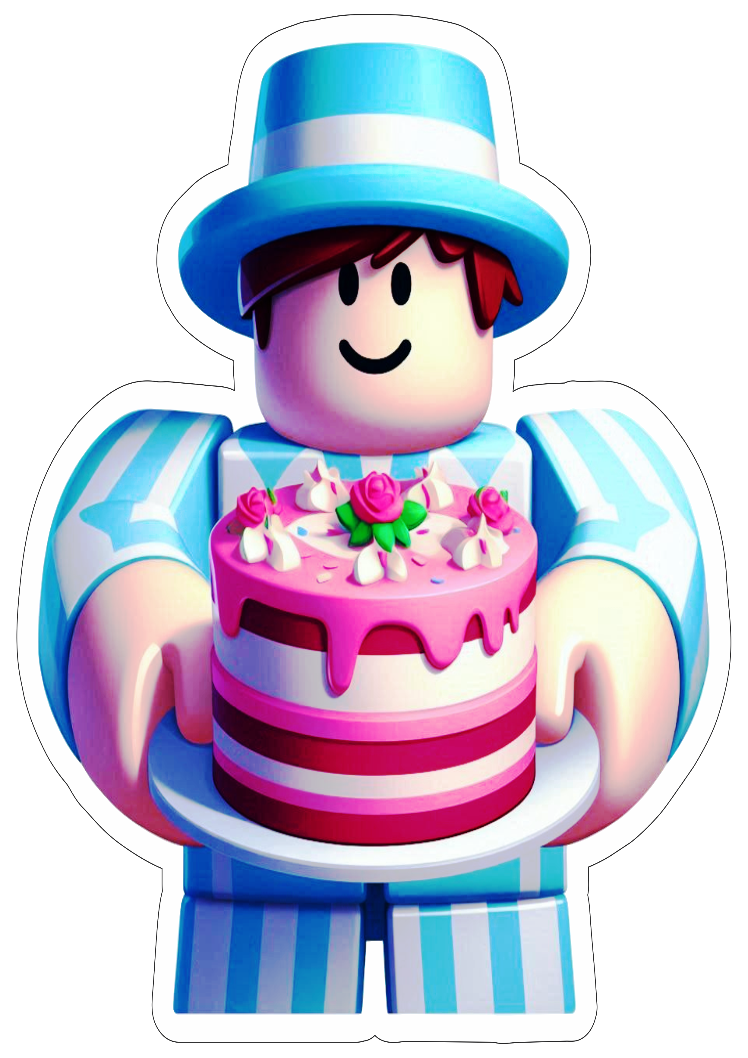 Roblox personagens de games decoração de aniversário bolo png