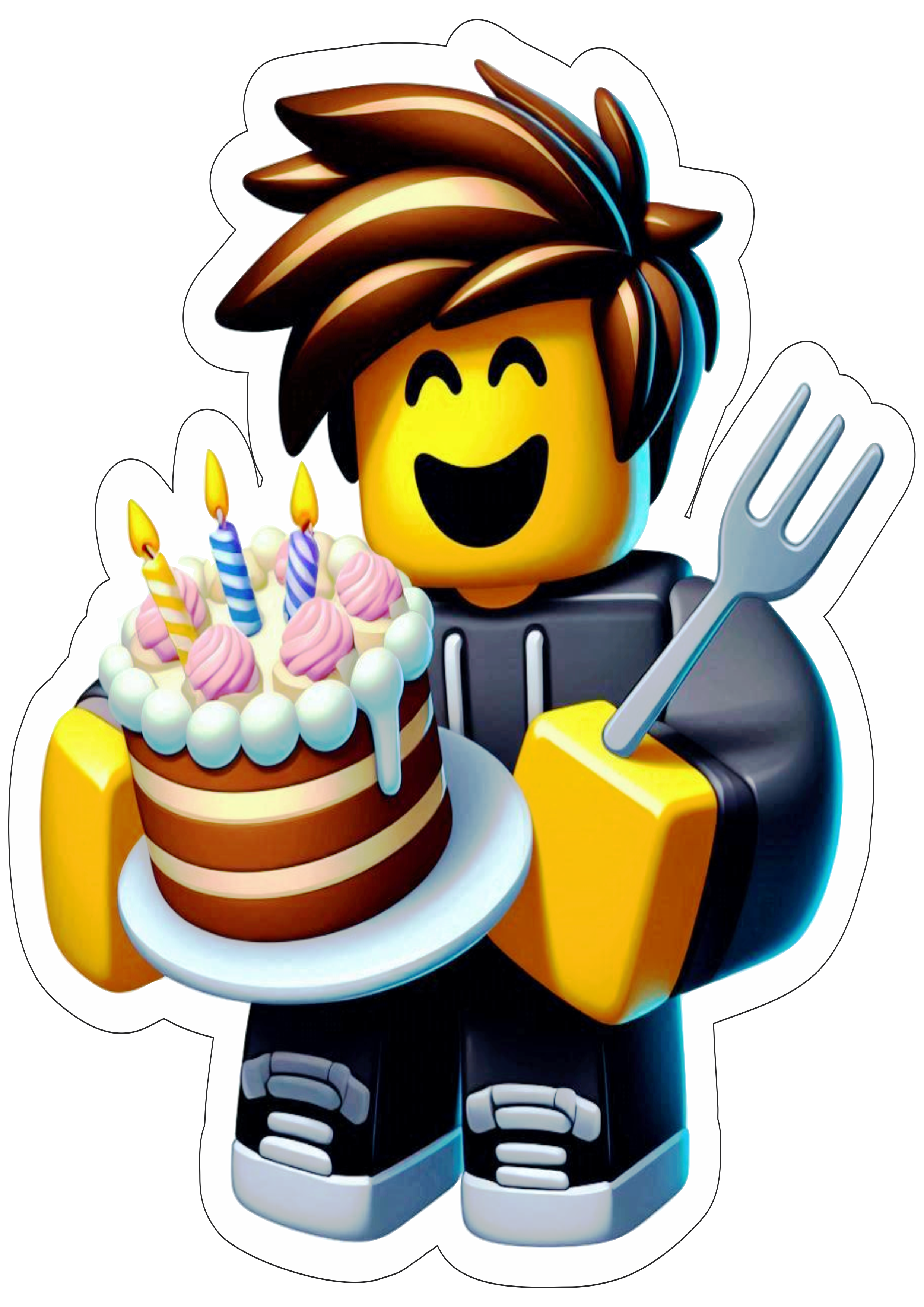 Roblox personagens de games decoração de aniversário bolo cake png