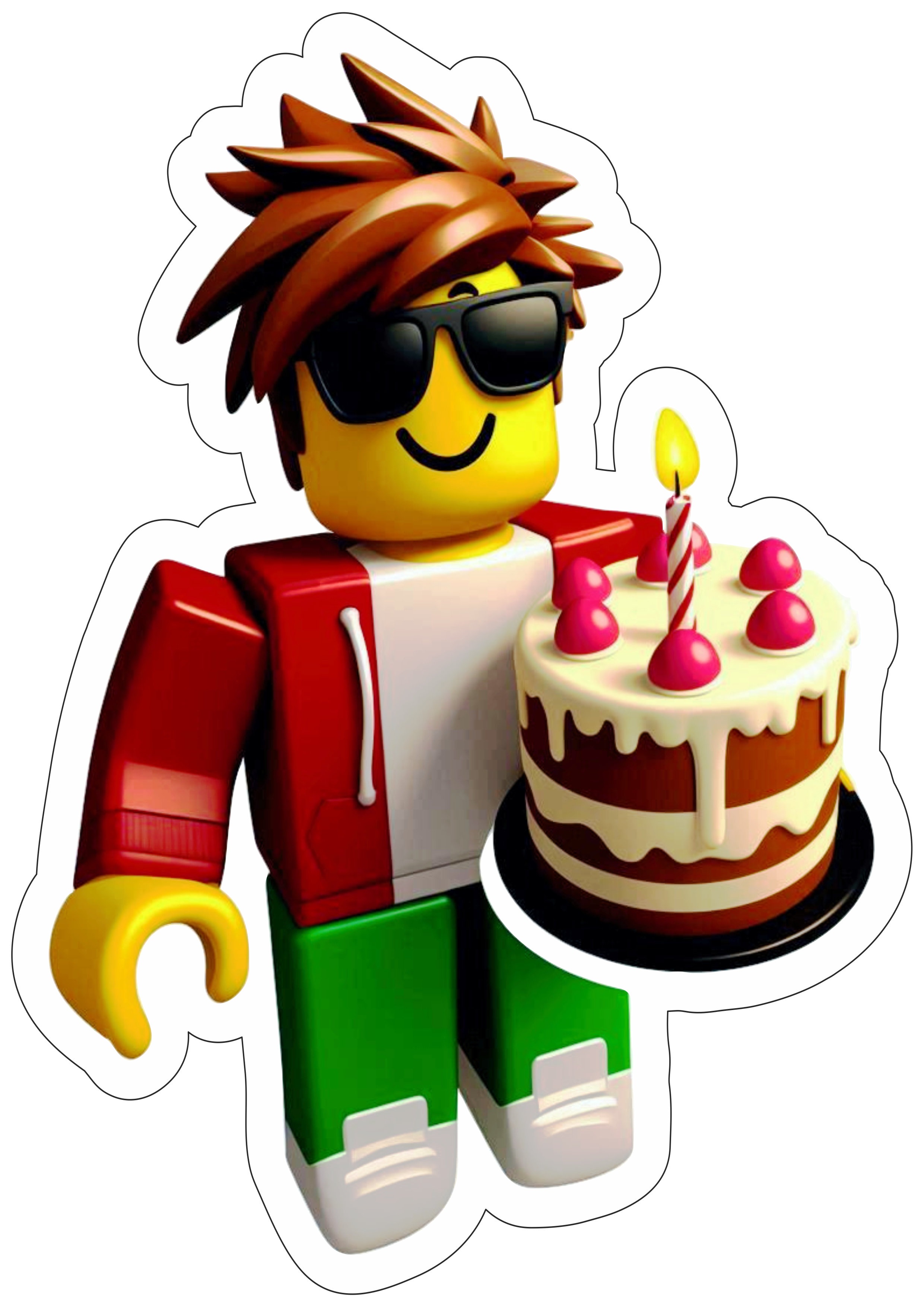 Roblox personagens de games decoração de aniversário bolo cake jogo infantil png