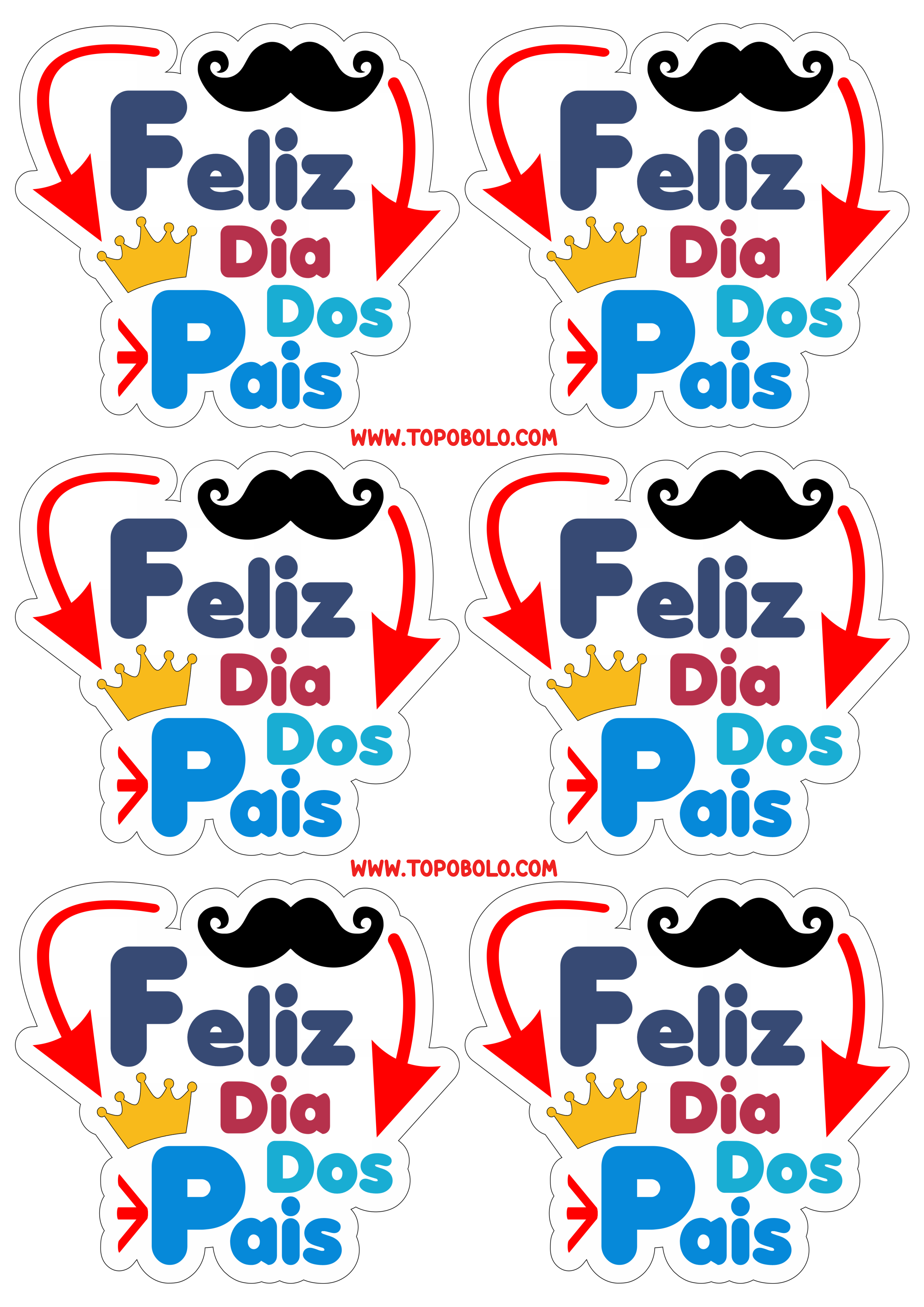 Decoração para o dia dos pais adesivos tags stickers feliz dia dos pais bigode png