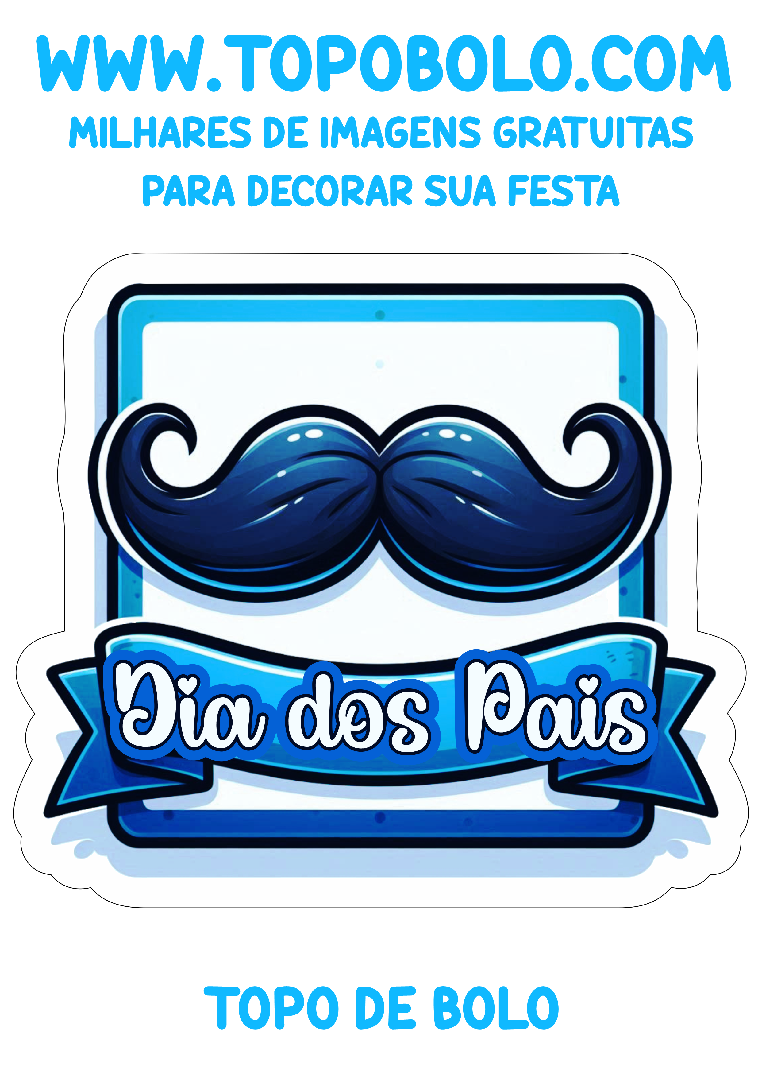 Dia dos pais topo de bolo png