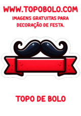 dia dos pais topo de bolo vermelho