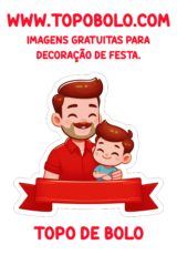 dia dos pais topo de bolo vermelho4