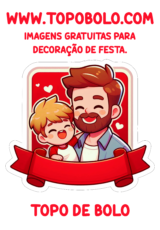 dia dos pais topo de bolo vermelho5