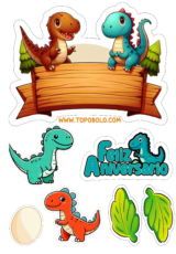 dinossauro topo de bolo aniversário1