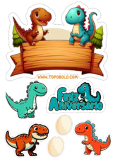 dinossauro topo de bolo aniversário2