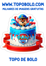 patrulha canina topo de bolo decoração de aniversário infantil6