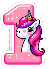 unicornio número 1 decoração de aniversário2