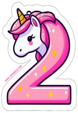 unicornio número 2 decoração de aniversário3