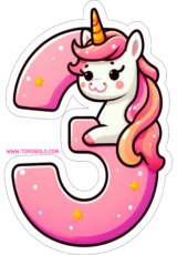 unicornio número 3 decoração de aniversário3