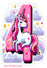 unicornio número 4 decoração de aniversário1