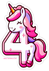 unicornio número 4 decoração de aniversário2