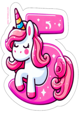 unicornio número 5 decoração de aniversário2