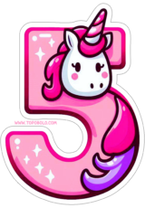 unicornio número 5 decoração de aniversário3