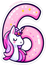 unicornio número 6 decoração de aniversário