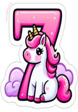 unicornio número 7 decoração de aniversário2